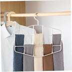 1pc Tiered Scarf Holder, Scarf Hanger Space-Saving Hanging Wardrobe Organiser for Scarves Ties Belts (White)