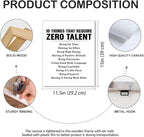 Motivational Wall Art, Inspirational Quote Wall Decor Leadership Gifts for Home Office Gym Classroom, 10 Things That Require Zero Talent Canvas Painting Artwork Posters (11.5 X 15 Inches, Framed)