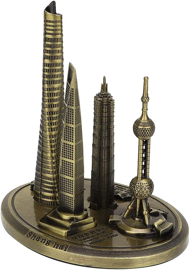Keenso Shanghai Building Collection Model Reflective Bronze and Gold Vintage Trend Friends Big (Bronze-Small)