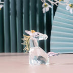 LONGWIN Crystal Unicorn Figurines Glass Home Decorative Ornaments Collectible