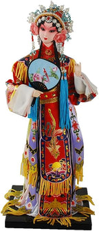 NW 12 Inch Chinese Traditional Handicraft Silk Figurine Collectible Chinese Ancient Character Ornaments for Home Decoration (1801)