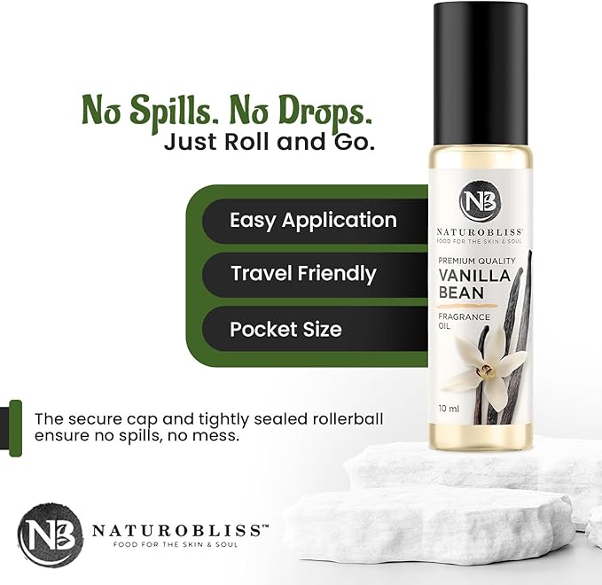 NaturoBliss Vanilla Perfume, Fragrance Oil Roll On 10 ml