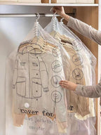 Hanging Space Bags Vacuum Storage Bags for Clothes, Dress, Winter Coats, 6 Pack 53.1x27.6 inch, Large Reusable Garment Protector