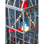 Vintage Metal Mobiles, Birdcage Shaped Mobiles, Silver Charms Mobiles, Pretty Metal Mobiles Bell, 4 "W x 24 "H x 4 "D, Small Mobiles for Livingroom Bedroom Garden