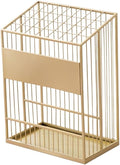 Umbrella Stand Hallway Entryway Storage Rack Umbrella Holder Large Capacity Metal Umbrella Holder Stand, Freestanding Umbrella Storage Stand with Four Non-Slip Feet, Canes Walking Sticks Swords(Gold,L