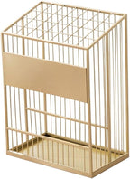 Umbrella Stand Hallway Entryway Storage Rack Umbrella Holder Large Capacity Metal Umbrella Holder Stand, Freestanding Umbrella Storage Stand with Four Non-Slip Feet, Canes Walking Sticks Swords(Gold,L