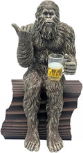 John Bernard & Company Party Bigfoot Male Hang Loose Beer Drinking Decorative Sasquatch Yeti Statue/Figurine 10 Inch H Shelf Sitter Figurine (Stonewash)