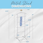 Kings Brand Furniture - Menros Metal Suit Valet Stand, Clothes Rack, White