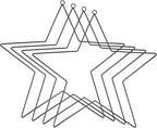 MECCANIXITY 4 Pcs Star Dream Catcher Rings, 16" Dream Catcher Metal Hoops Macrame Wreath Rings Pentagram Floral Hoops for DIY Craft Making Home Wedding Wall Hanging Decoration, Black