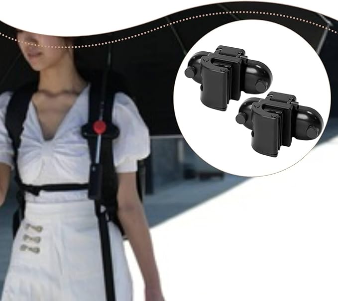 Vaveren Umbrella Holder Rain Stand Versatile Unisex Compact Comfortable Fishing Shelter Bracket Mount Accessory for Travel Gardening, Clip 2 Piece