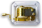 BinkeGG Play (Kiss The Rain) Clear Acrylic Hand Crank Music Box with Sankyo Musical Movement (65 Tunes Option)