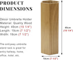 ROYUMI Umbrella Stand 19" Hexagon Wooden Umbrella Holder, Umbrella Stands for Entryway, Walnut/Oak Indoor Umbrella Holder, Water-Resistant Umbrella Storage Solution (Color : Oak)