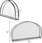 Zilink Clear Shoulder Covers for Clothes (Set of 15) Breathable Clothes Covers Dust Covers for Hanging Clothes with 2" Gusset for Suit, Coats, Jackets（Black）
