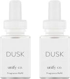Pura & Unify Co. Home Scent Refill - Smart Home Air Diffuser - Long-Lasting Luxury Fragrance per Refill - Home Essential - Clean & Safe Diffuser Fragrance - 2 Pack, Dusk