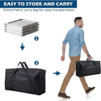 6 Pockets Foldable Literature Rack - Aluminum Magazine Rack, Brochure Catalog Display Stand with Carrying Bag for Exhibition, Trade Show, Office, Retail Store, Home - Silver