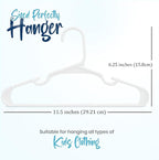 Utopia Home Kids Hangers - Plastic Baby Hangers for Closet - Childrens Hangers for Clothes & Infant Hangers for Closet - Ideal for Everyday Standard Use (White, Pack of 100)