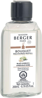 Maison Berger - Black Angelica - Air Freshener - Fragrance Refill for Reed Sticks and Ceramic Diffuser - 6.76 Fluid Ounces - 200 Milliliters