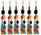 6Pcs Handcrafted Decorative Tassels for DIY Craft Home Décor Handmade Tassels Dark Green