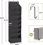 2 Pack Shoe Organizer with 6 Extra Large Pockets and 4 Large Pocket, Over the Door Sturdy Closet Storage Rack, Hanging Shoe Organizer for Shoes, Sneakers, Black