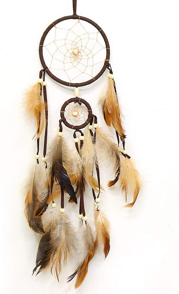 Feather Dream Catcher Handmade Native American Dream Catchers Bohe Wall Hanging Decoration Ornament for Kids Bedroom Car Decor Home Decoration Birthday Party