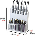 Large-Capacity Commercial Umbrella Stand Umbrella Holder for Hotel Offices - 2 Tier Metal Umbrella Stand, Entrance Umbrella Organizer