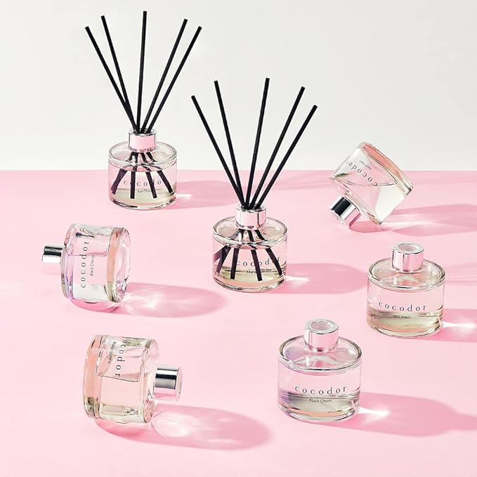 COCODOR Signature Reed Diffuser Set/Pure Cotton / 6.7oz /2 Pack/Home Fragrance Diffuser, Oil Scent Diffuser for Bathroom Shelf Decor