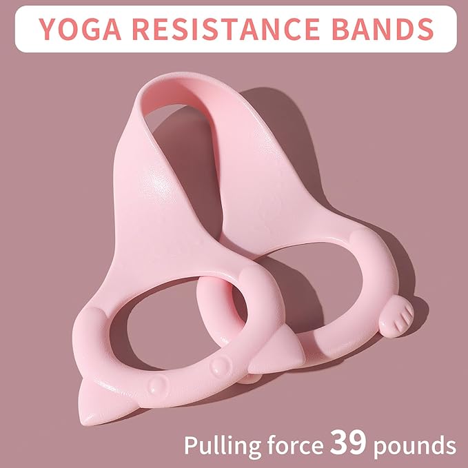 Figure 8 Fitness Resistance Band with Handles, Arm & Back Training Elastic Rope for Pure Barre Workout, Chest, Shoulder Stretching Exercise Equipment for Yoga, Pilates & Physical Therapy.