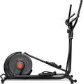 Sunny Health & Fitness Power Stride Smart Elliptical with 17.7" Stride & Pulse Sensor, 16 Level Magnetic Resistance Cross Trainer for Home Full Body Workout with SunnyFit App, Optional Electromagnetic