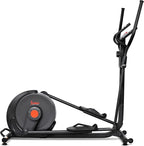 Sunny Health & Fitness Power Stride Smart Elliptical with 17.7" Stride & Pulse Sensor, 16 Level Magnetic Resistance Cross Trainer for Home Full Body Workout with SunnyFit App, Optional Electromagnetic
