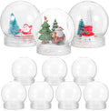 10PCS Plastic Snow Globe Water Globe 2.36 Inch DIY Clear Snow Globe with Screw Off Globe Kit for Christmas DIY Crafts Home Decoration