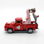 Alloy Retro Car Decors Antique Truck Model with Couple Figurines for Weddings Party Centerpieces and Home Shelf Display Couple Figurine Home Decors