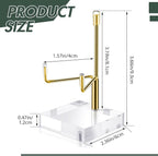 Sibba Adjustable Metal Arms Display Stand Photo Stand Easel Acrylic Base Small Holder Case Plate Clear Base Home Décor Accents Rack for Picture Decorative Book Coral Geodes Rock