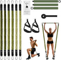 Pilates Bar Kit with Resistance Bands,260LBS Heavy Duty Resistance Bands for Working Out, Strength Pilates Equipment with Handles Door Anchor, Versatile Pilates Kit for Man Woman Full-Body Workouts