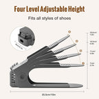 Neprock Shoe Slots Organizer for Closet, Shoe Storage Organizer Shoe Slots Organizer, Shoe Rack Organizer Space Saver Organizador De Zapatos for Closet Organization(36 Pack)(Grey)