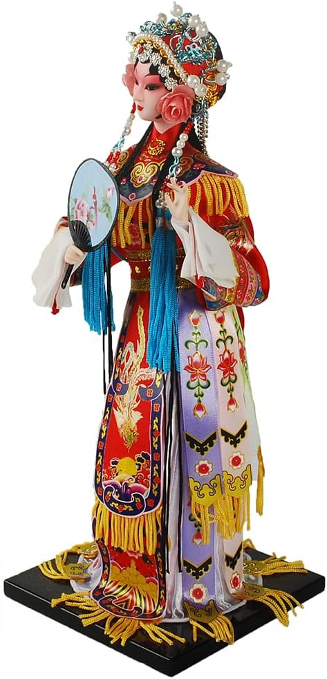 NW 12 Inch Chinese Traditional Handicraft Silk Figurine Collectible Chinese Ancient Character Ornaments for Home Decoration (1801)