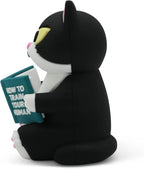 Little Readers – Cute Figurines for Bookshelves, Desks, Terrariums & Home Decor – Book-Loving Animal Statues - Cat
