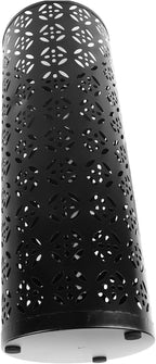 Zerodis Large Round Hollow Design Metal Umbrella Holder, Stylish Gold Finish Steel Umbrella Stand for Entryway, Home Office, and Outdoor Use (M)