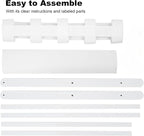 VASMIA Luggage Rack,Bamboo Suitcase Stand with Storage Shelf,Folding Luggage Stand for Guest Room,Hotel,Bedroom,Heavy-Duty, Holds up to 131 lb, White