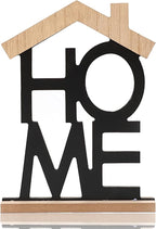 Home Hollow Wooden Decor – Modern Farmhouse Desktop Ornament, Office & Living Room Organizer, Desk Accessories & Workspace Decoration