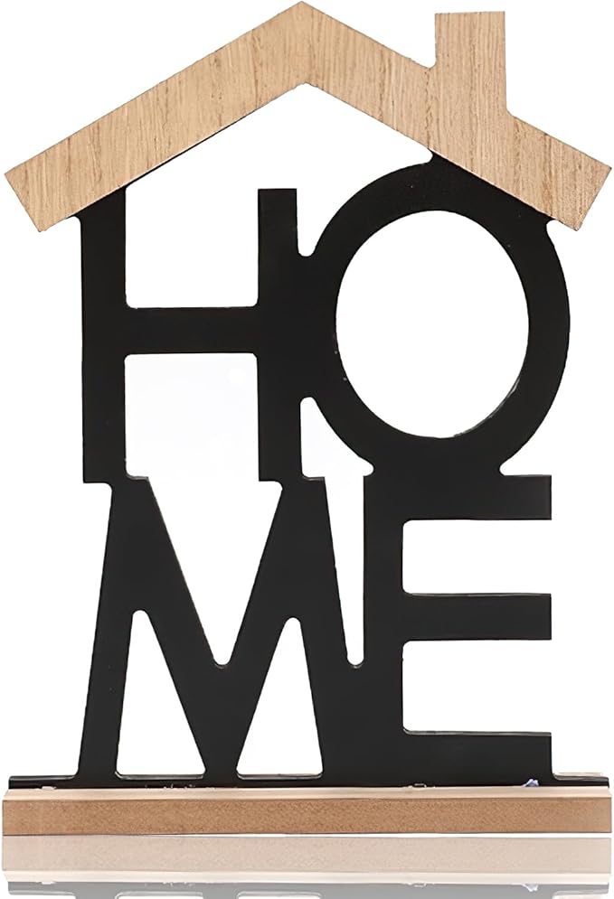 Home Hollow Wooden Decor – Modern Farmhouse Desktop Ornament, Office & Living Room Organizer, Desk Accessories & Workspace Decoration