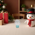 2pcs Glass Snow Globes: Clear Fillable Snow Water Globe Rubber Base Candy Bottle Jar for DIY Craft Home Christmas Winter Decoration 45mm
