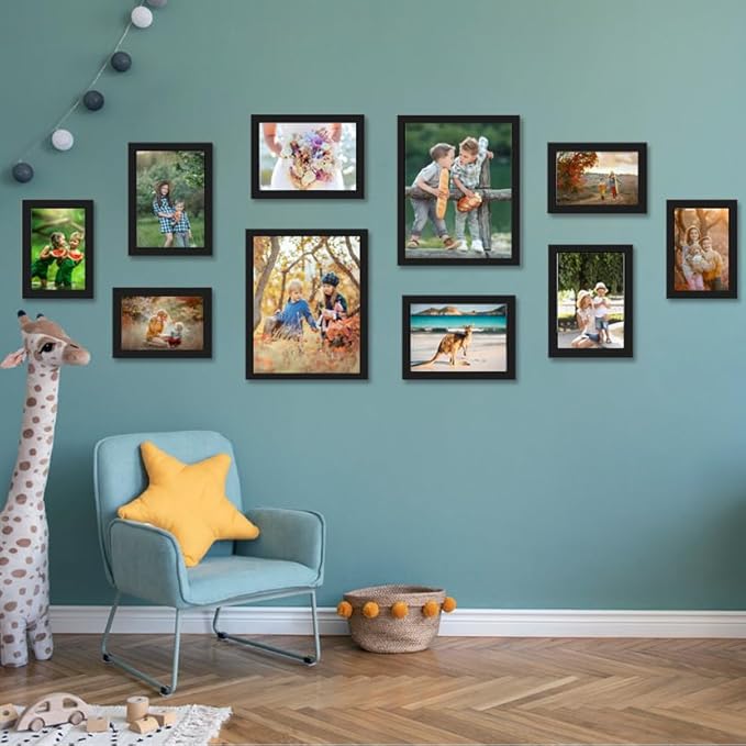KTKDE A3 Poster Frame Black Woodgrain Picture Frame-11.7x16.5in Photo Frame,Certificate Frame with Plexiglass for Wall Mount or Table Top Display