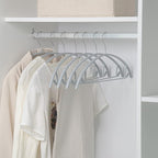 Nature Smile Non Slip PVC Coating Sweater Hangers,Dress Suit Coat Hangers,Shoulder Bump Free Golf T Shirts Clothes Hangers (Silvery Grey Color 20 Pack)