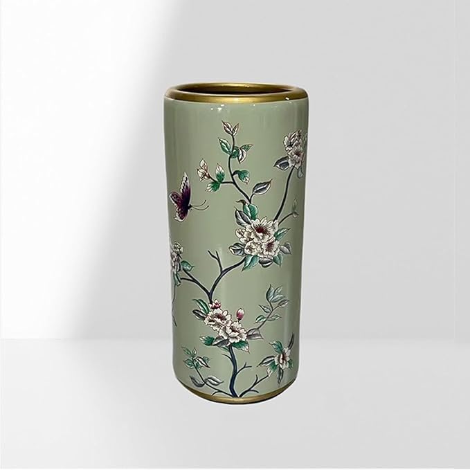 Ceramic Umbrella Stand Umbrella Holder For Entryway,Floor Standing Vase Storage Bucket(D)