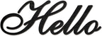 CREATCABIN Hello Word Cutout Sign Laser Cut Wood Letter Sign Black Wall Decor Unfinished Wooden Signs Wall Art Basswood Hanging Sculpture Decor for Craft DIY Home Farmhouse Front Porch Door 11.9x4Inch