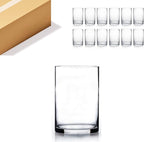 WGVI Quality Thick Weighted Clear Cylinder Glass Vases, 4" W x 6" H, Flower Arrangement Glass Candle Holders Wedding Centerpieces Terrarium Planter Pen Brush Storage Container, Bulk Wholesale, 12 Pcs