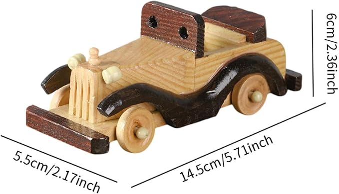 MagiDeal Vintage Car Model Miniature Automobile Antique Design Collectible Vehicle Figurine Wooden Ornament for Lovers Adults Him Son, Style C