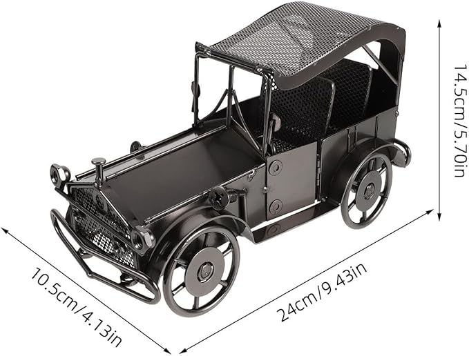 Vintage Metal Vehicle Model Figure - Antique Car Collectible Collection - Decorative Scene Car Ornament for Bar Home Interior Desktop
