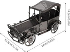 Vintage Metal Vehicle Model Figure - Antique Car Collectible Collection - Decorative Scene Car Ornament for Bar Home Interior Desktop