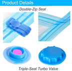 Vacuum Storage Bags Space Saving Bags for Comforters Clothes Pillow Bedding Blanket Storage, Double Zip Lock Seal & Leak Valve, Free Travel Hand Pump Included (6 Pack Medium - 28 * 20 inches)